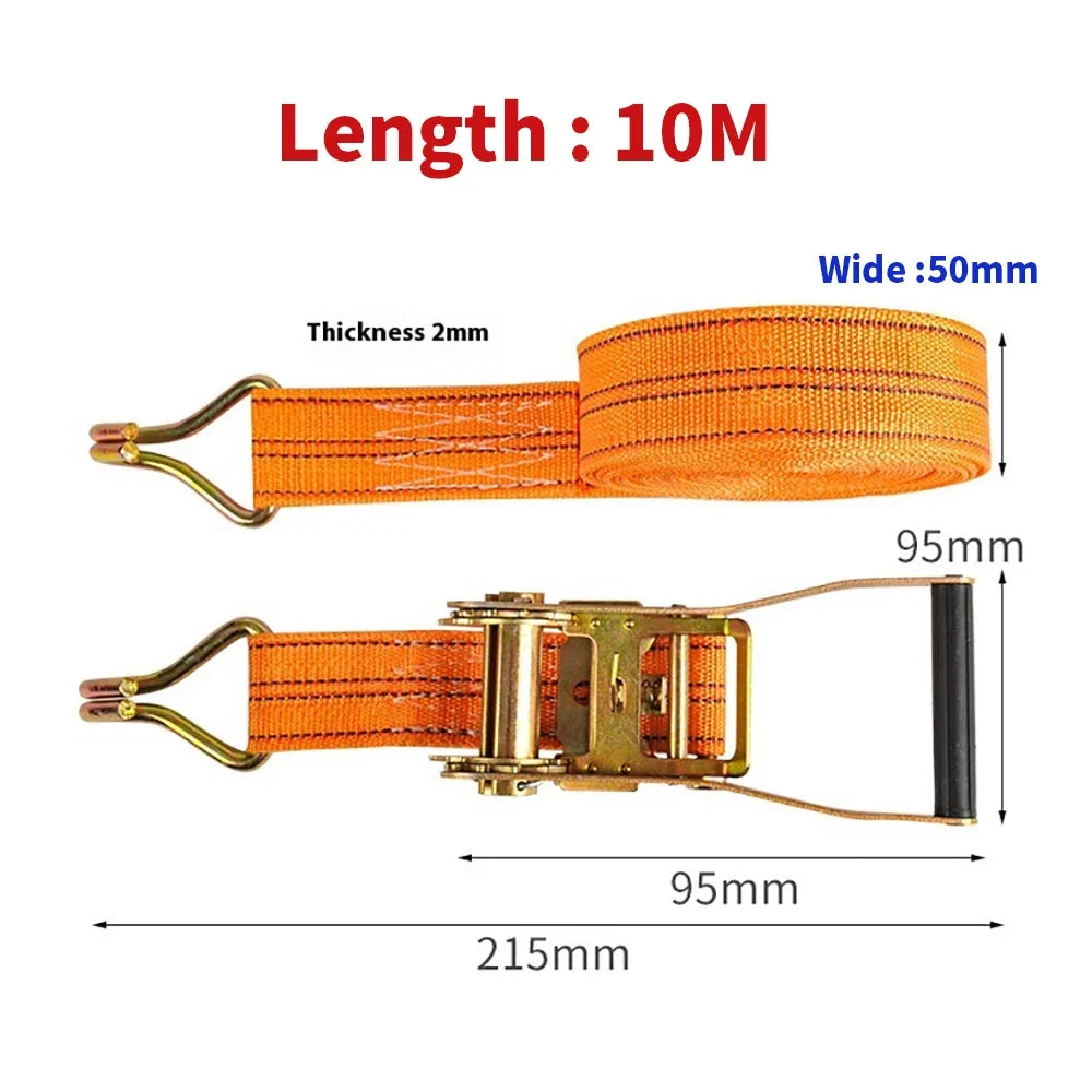 Ratchet Straps 1/3/5/10 Meter Claw Lorry Lashing Handy Straps Thickened Car Strapping Belt Tensioner Binding Strapping Tensioner