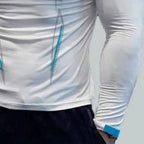 Men Workout Long Sleeve T-shirt Gym Shirt Round Neck Slim Fit T-shirt Sweat Absorption Workout Tees Quick Dry Sports T-shirts