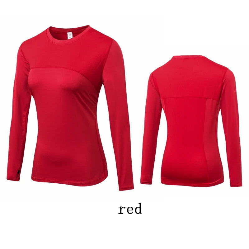 Long Sleeve Workout Shirts Women Quick Dry Gym Athletic T-Shirt Running Hiking Yoga Top with Thumb Hole Slim Fit