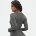 Seamless Long Sleeve Workout Tops for Women Ruched Compression Athletic Top Gym Fitness Yoga Shirt Running Tight Undershirt