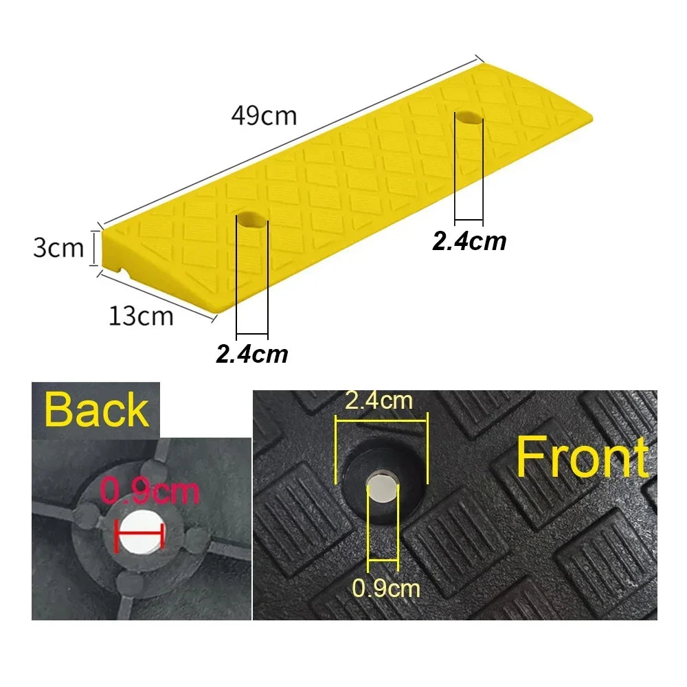 Portable Car Wheel Driveway Ramps Anti-Slip Wheel Chock Heavy Duty Threshold Ramp Kit For Car Trailer Truck Bike Accessories