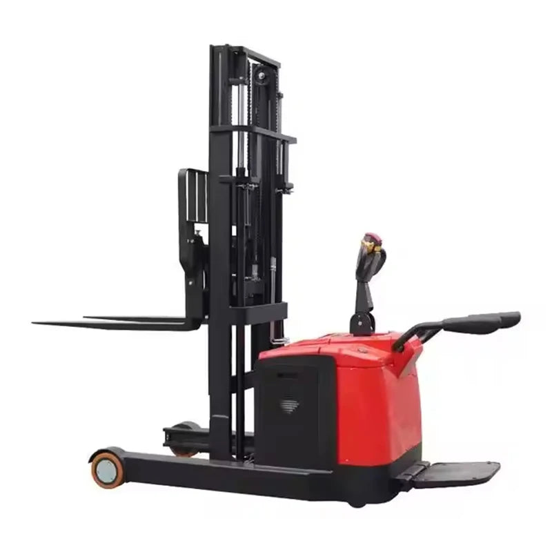 Electric Pallet Stacker 1.5ton Walkie Electric Forklift Full Electric Lift Truck Self Loading Design for Warehouse Aisles