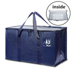4/8/10 Pack Extra Large Moving Bags with Zippers Carrying Handles Heavy Duty Storage Tote Moving Boxes for Space Saving