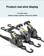 Automatic Ratchet Strap Retractable Tensioner Strap Luggage Cargo Tie-Down Rope Motorcycle Strap Fastening Polyester Strap