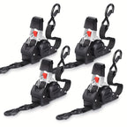 ‌ 2/4pcs Auto Retractable Ratchet Straps 10ft 1500lb Strength - Heavy Duty Cargo Tie Down for Truck Trailer Motorcycle Moving