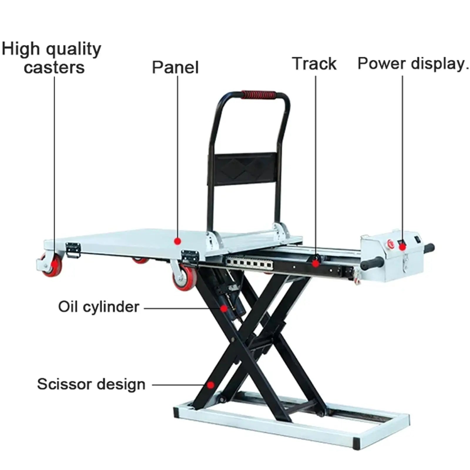 300KG Capacity Heavy Duty Folding Hand Truck Durable Utility Cart for Moving Electric Hand Truck Hydraulic Lift Table Cart