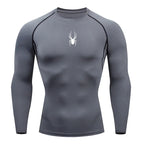 Men's Long Sleeves Fitness T-shirt Gym Compression Dry Fit T-shirt Sportswear Spring And Autumn Outdoor Sports Running Tees Tops