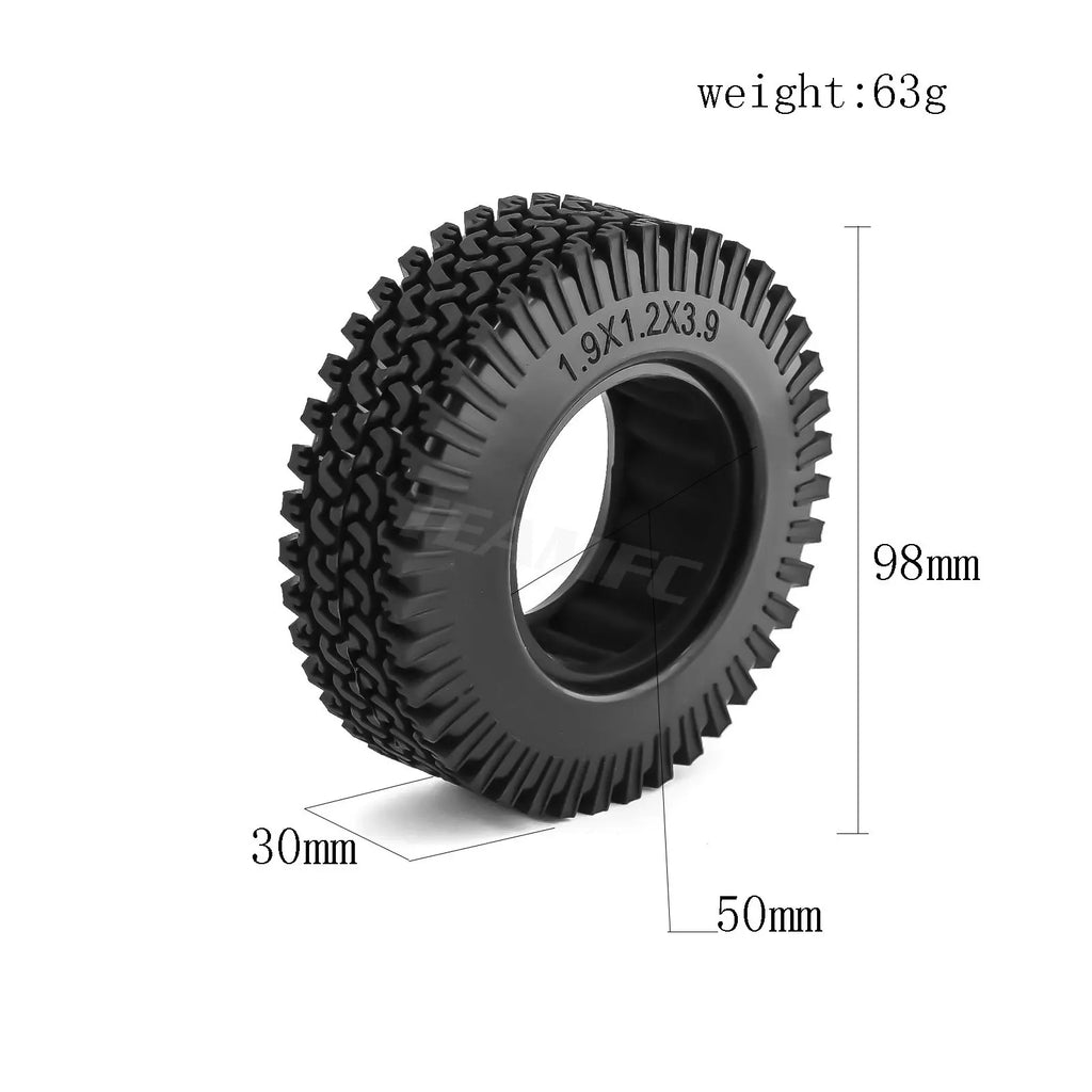 RC TRUCK 1.9" Rock Crawler Tires 98mm Tyre For 1/10 Off Road AXIAL SCX10 II III CAPRA TRAXXAS TRX-4 RGT MST RC4WD D90 WHEEL