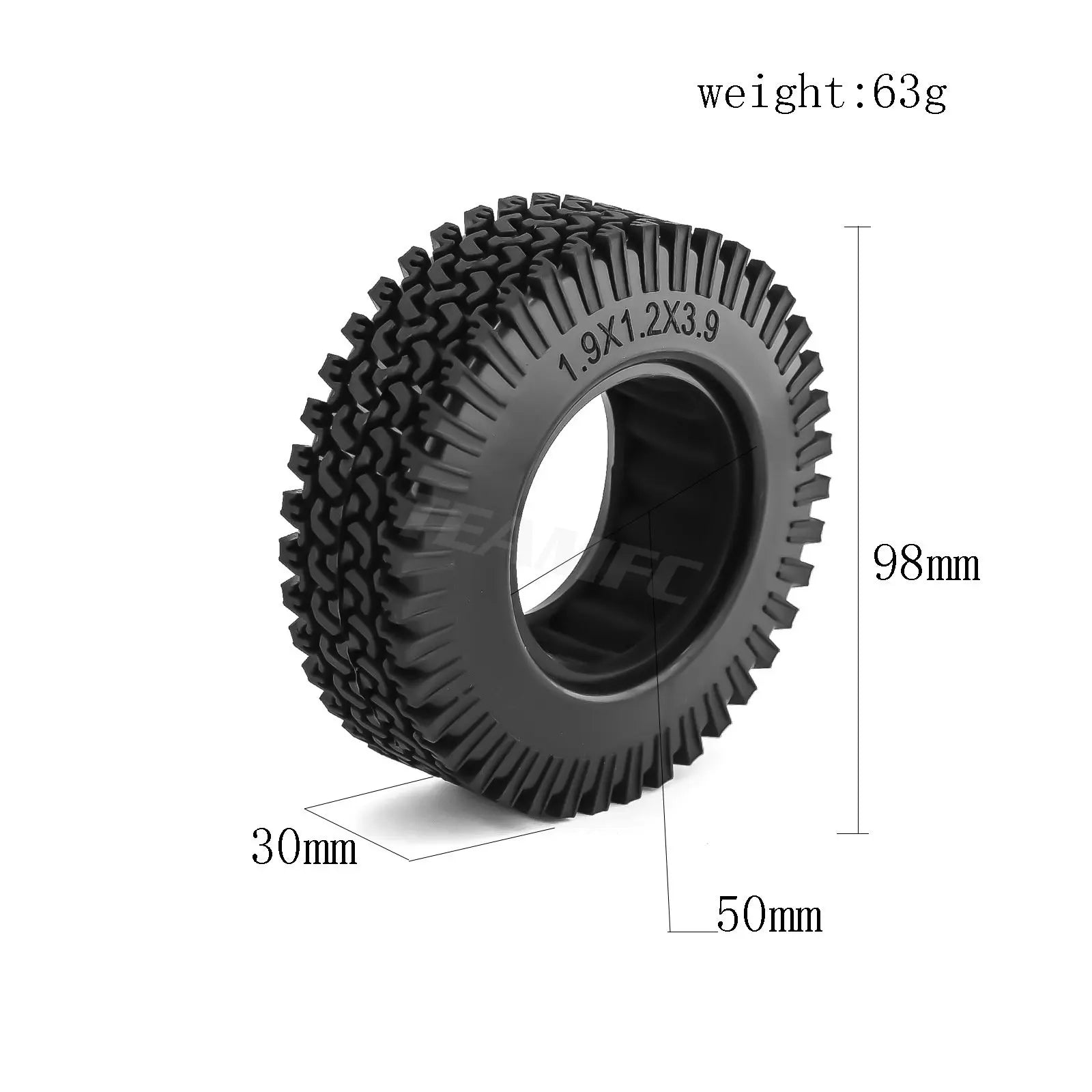 RC TRUCK 1.9" Rock Crawler Tires 98mm Tyre For 1/10 Off Road AXIAL SCX10 II III CAPRA TRAXXAS TRX-4 RGT MST RC4WD D90 WHEEL