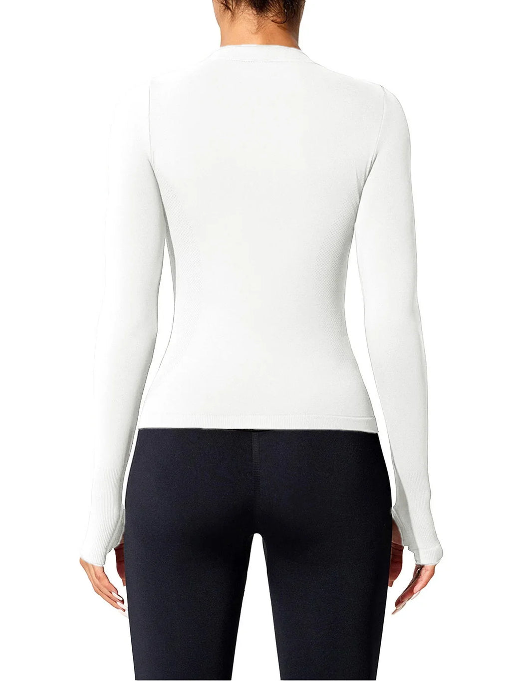 Women's Compression Long Sleeve Workout Top, Seamless Yoga & Running Shirt, Breathable Athletic Gym T-Shirt for Cross-Training