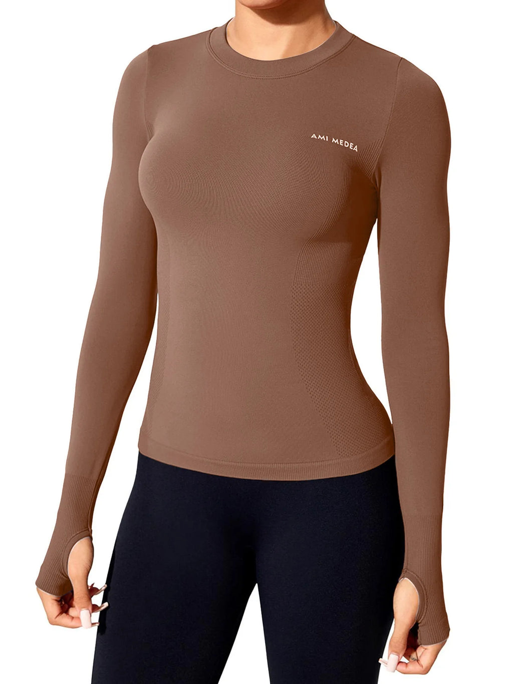 Women's Compression Long Sleeve Workout Top, Seamless Yoga & Running Shirt, Breathable Athletic Gym T-Shirt for Cross-Training