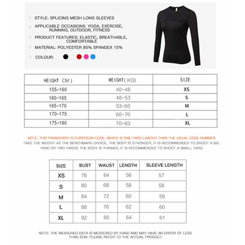 Long Sleeve Workout Shirts Women Quick Dry Gym Athletic T-Shirt Running Hiking Yoga Top with Thumb Hole Slim Fit