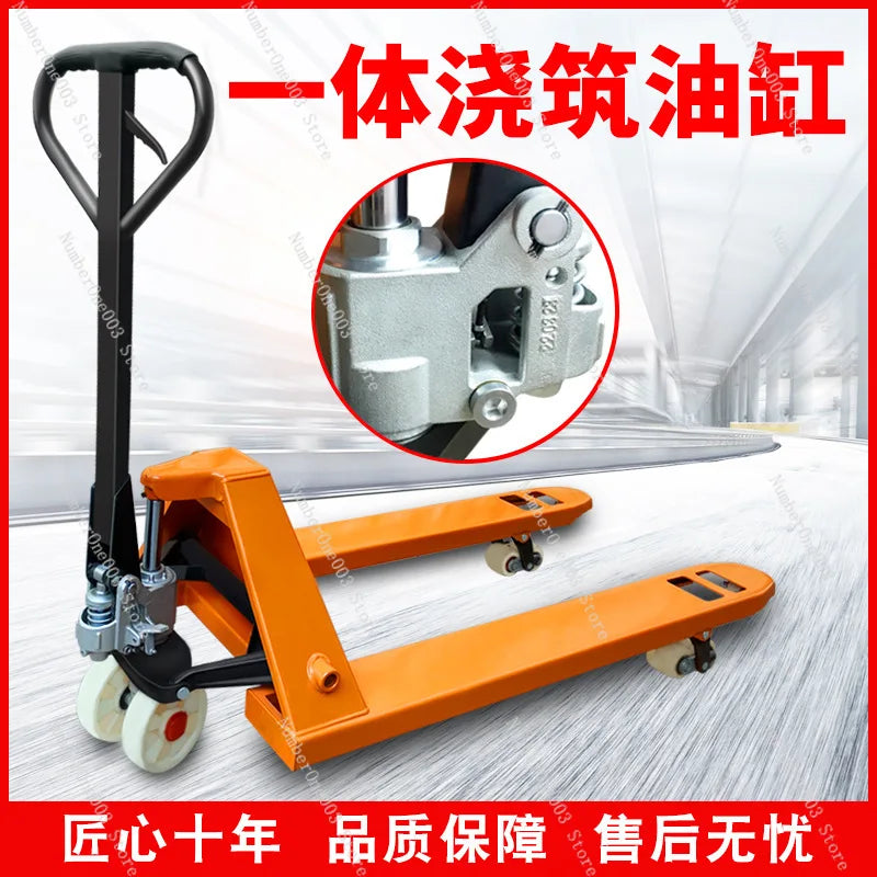 3 Ton Hand Pallet Truck Forklift Pulling Truck 5 Ton Ground Bull Special Manual Hydraulic Cart Hand Push Cart High Load-bearing