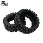 Rc Car All Terrain Wheel Tires Rear or Front Tyre Skin Without Inner Foam for 1/5 HPI ROFUN BAHA ROVAN KM BAJA 5B SS Truck Parts