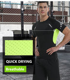 Short Sleeve Gym Shirt for Men, Workout Tees, Sport T Shirt, High Quality, Running Shirt, Fitness Sportswear, On Promotion