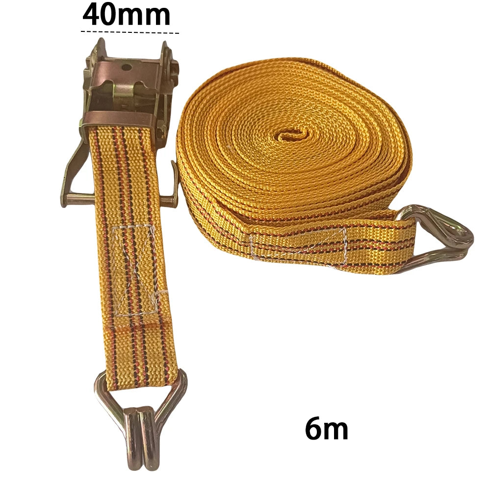 Double Hook Cargo Straps Thickened Ratchet Straps Universal Retractor Tie Down Straps Car Truck Strapping Rope Fastener Belt