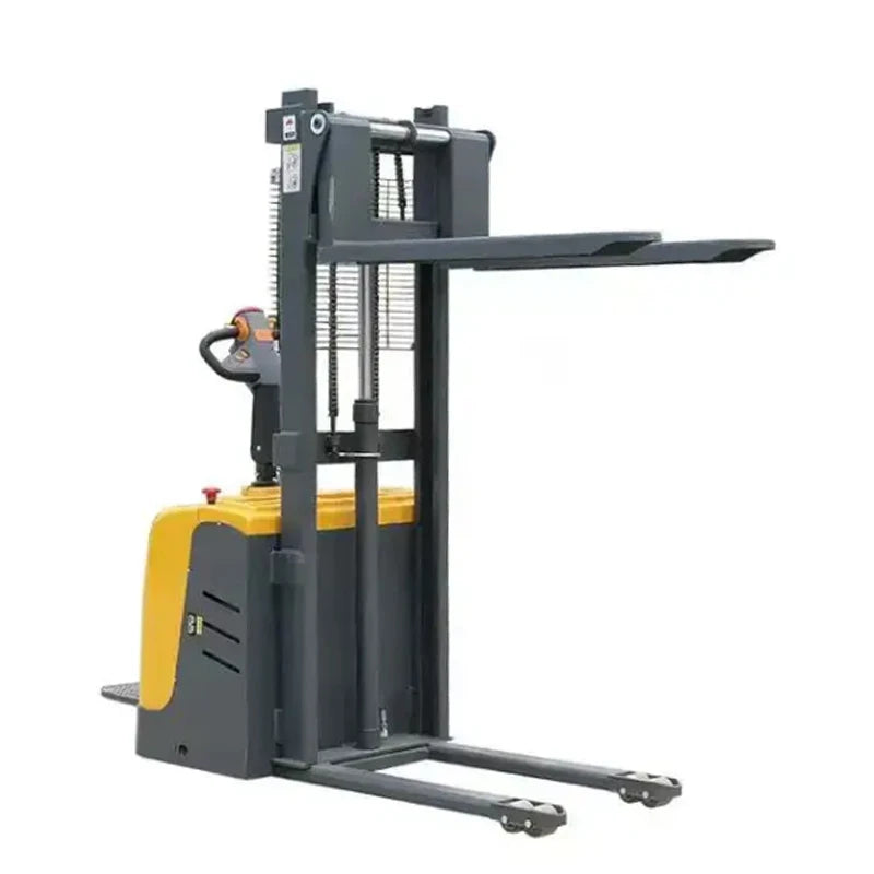 Electric Pallet Stacker 1.5ton Walkie Electric Forklift Full Electric Lift Truck Self Loading Design for Warehouse Aisles
