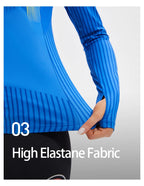 New Fitness Sports Long Sleeve Women's Top Gym Tight Yoga Shirt Quarter Zip Slim Fit Running T Shirt Quick Dry Workout Shirts