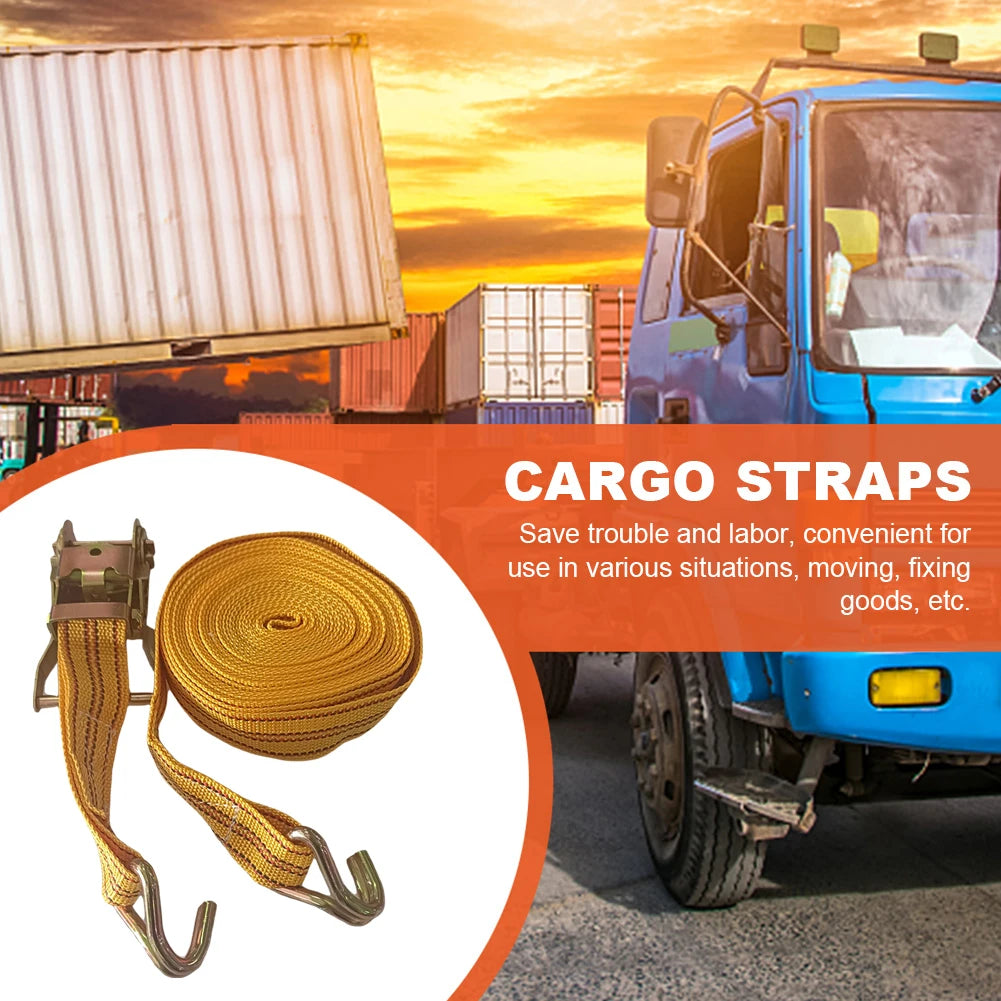 Double Hook Cargo Straps Thickened Ratchet Straps Universal Retractor Tie Down Straps Car Truck Strapping Rope Fastener Belt