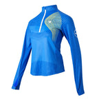 New Fitness Sports Long Sleeve Women's Top Gym Tight Yoga Shirt Quarter Zip Slim Fit Running T Shirt Quick Dry Workout Shirts