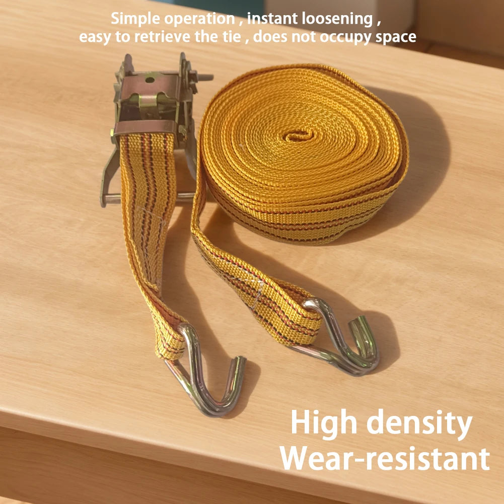 Double Hook Cargo Straps Thickened Ratchet Straps Universal Retractor Tie Down Straps Car Truck Strapping Rope Fastener Belt
