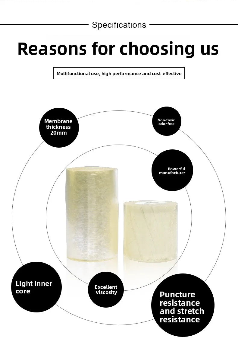 PVC Stretch Wrap Roll - Industrial Self-Adhesive Packing Film for Bundling, Palletizing & Wire Protection
