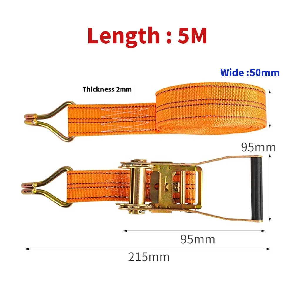 Ratchet Straps 1/3/5/10 Meter Claw Lorry Lashing Handy Straps Thickened Car Strapping Belt Tensioner Binding Strapping Tensioner