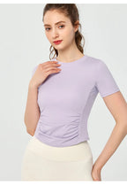 Women's Yoga Tops Short Sleeve Slim Fit Quick Dry Workout Shirts for Running Gym Fitness Breathable Summer Sports T-shirt