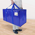 4/8/10 Pack Extra Large Moving Bags with Zippers Carrying Handles Heavy Duty Storage Tote Moving Boxes for Space Saving