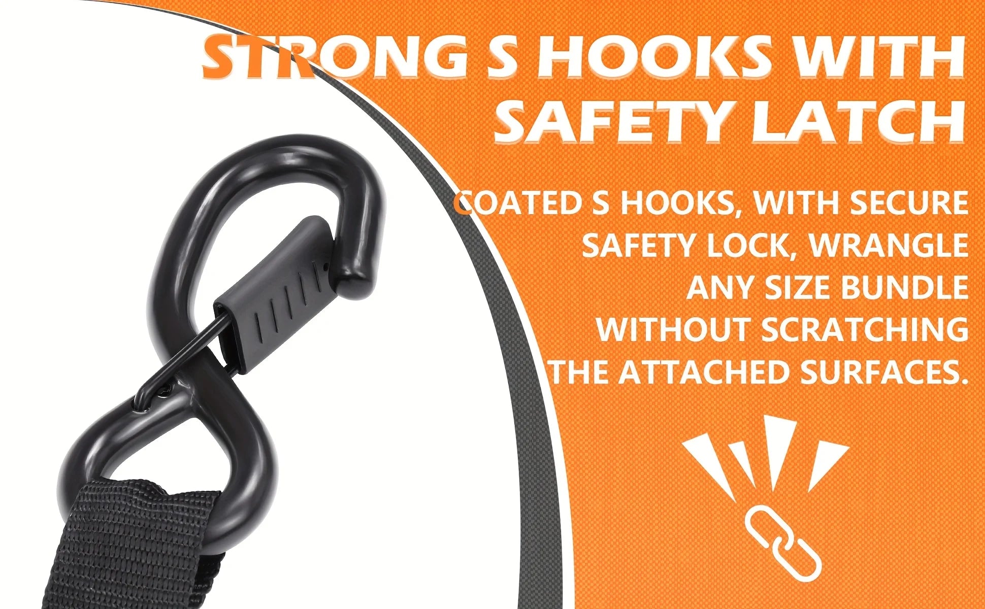 ‌ 2/4pcs Auto Retractable Ratchet Straps 10ft 1500lb Strength - Heavy Duty Cargo Tie Down for Truck Trailer Motorcycle Moving