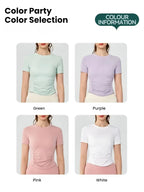 Women's Yoga Tops Short Sleeve Slim Fit Quick Dry Workout Shirts for Running Gym Fitness Breathable Summer Sports T-shirt