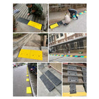 Portable Car Wheel Driveway Ramps Anti-Slip Wheel Chock Heavy Duty Threshold Ramp Kit For Car Trailer Truck Bike Accessories