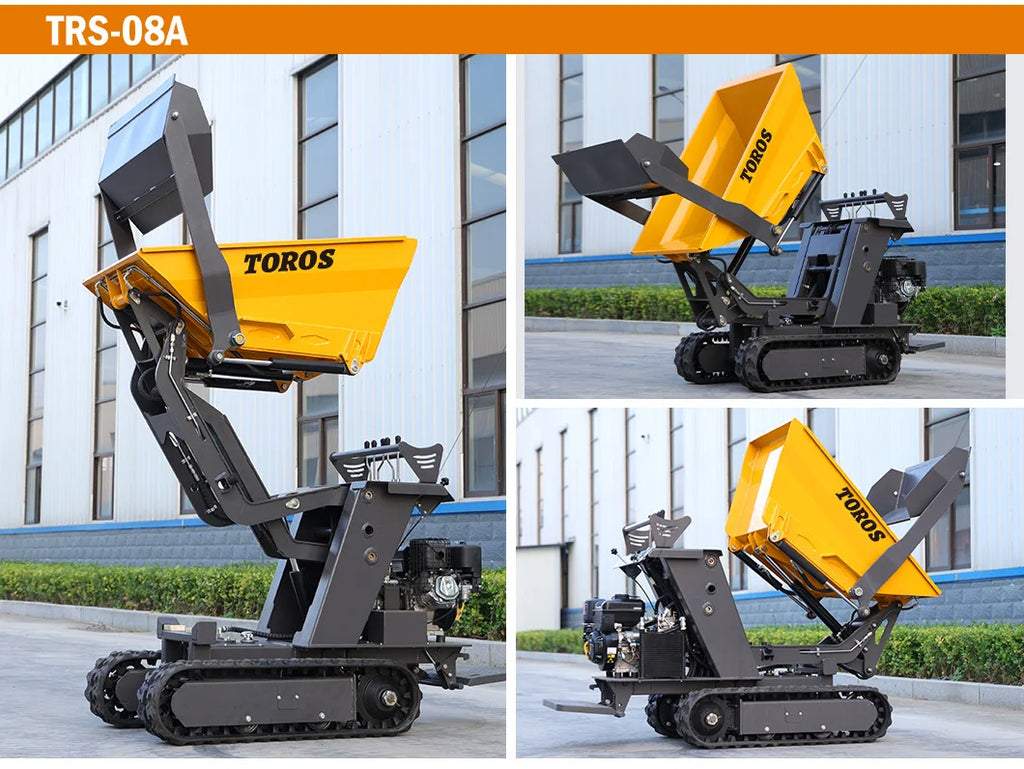TOROS Ce Epa Certification 500Kg 800Kg Mini Dump Trucks Mining Sit Dumper Truck With 4X4 Tipper Customized Truck Dumper For Sale