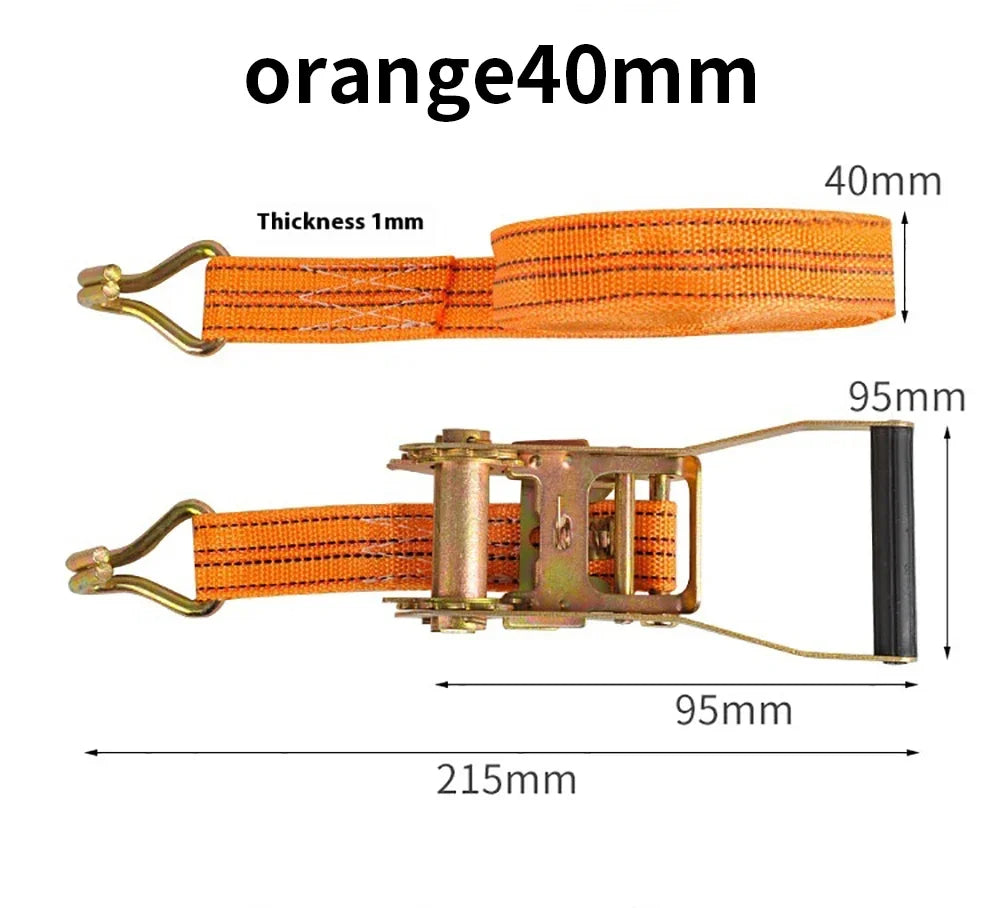 Ratchet Straps 1/3/5/10 Meter Claw Lorry Lashing Handy Straps Thickened Car Strapping Belt Tensioner Binding Strapping Tensioner