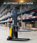 Electric Pallet Stacker 1.5ton Walkie Electric Forklift Full Electric Lift Truck Self Loading Design for Warehouse Aisles