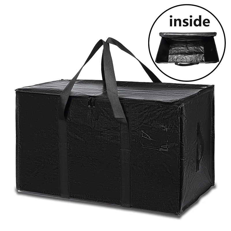 4/8/10 Pack Extra Large Moving Bags with Zippers Carrying Handles Heavy Duty Storage Tote Moving Boxes for Space Saving