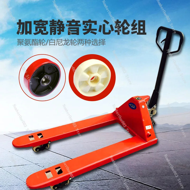 3 Ton Hand Pallet Truck Forklift Pulling Truck 5 Ton Ground Bull Special Manual Hydraulic Cart Hand Push Cart High Load-bearing