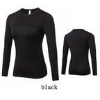 Long Sleeve Workout Shirts Women Quick Dry Gym Athletic T-Shirt Running Hiking Yoga Top with Thumb Hole Slim Fit