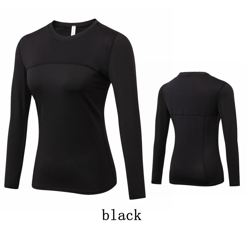 Long Sleeve Workout Shirts Women Quick Dry Gym Athletic T-Shirt Running Hiking Yoga Top with Thumb Hole Slim Fit