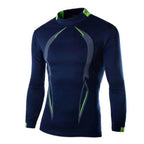 Men Workout Long Sleeve T-shirt Gym Shirt Round Neck Slim Fit T-shirt Sweat Absorption Workout Tees Quick Dry Sports T-shirts