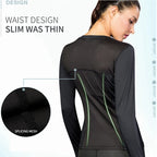 Long Sleeve Workout Shirts Women Quick Dry Gym Athletic T-Shirt Running Hiking Yoga Top with Thumb Hole Slim Fit