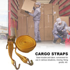 Double Hook Cargo Straps Thickened Ratchet Straps Universal Retractor Tie Down Straps Car Truck Strapping Rope Fastener Belt