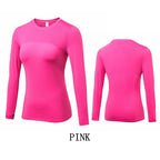 Long Sleeve Workout Shirts Women Quick Dry Gym Athletic T-Shirt Running Hiking Yoga Top with Thumb Hole Slim Fit
