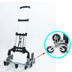 Foldable Trolley Climbing Stairs Cart Upstairs Cargo Transport folded Trolley with Wheels Trailer Truck Moving Tools