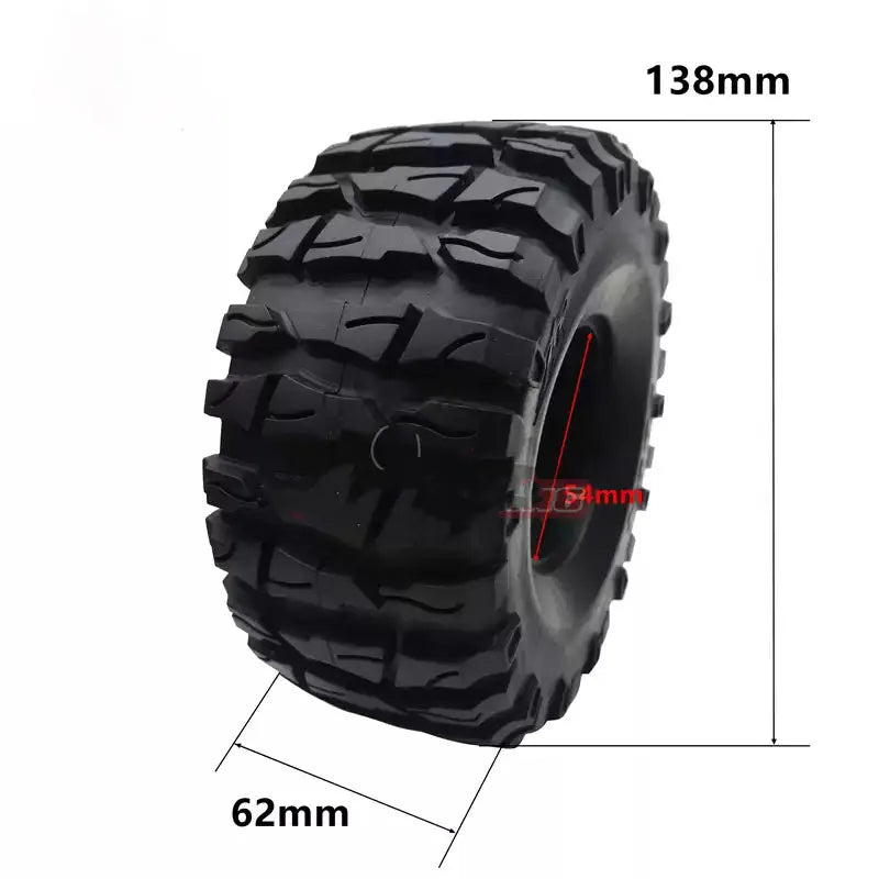 RC Crawler Tyre 138mm 2.2" Rock Terrain Truck Tires Foam Insert Fit Axial SCX10 Capra Wraith RR10 Bomber SMT10 RBX10 T4 TRX6