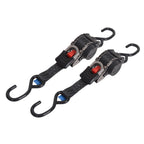 2 Pack Bolt-On Retractable Ratchet Straps Stainless Steel Ratchet Tie Down Straps Heavy Duty Auto Retracting Ratchet Straps
