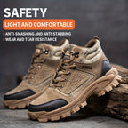 Men's Work Shoes Anti-smashing And Anti-piercing Steel Toe Shoes Anti-smashing And Anti-piercing Steel Toe Shoes Puncture Proof Anti-skid Steel Toe High Top Work Shoes Men's Steel Toe Anti-Puncture Breathable Lightweight Inde