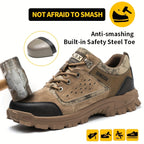 Men's Work Shoes Anti-smashing And Anti-piercing Steel Toe Shoes Anti-smashing And Anti-piercing Steel Toe Shoes Puncture Proof Anti-skid Steel Toe High Top Work Shoes Men's Steel Toe Anti-Puncture Breathable Lightweight Inde
