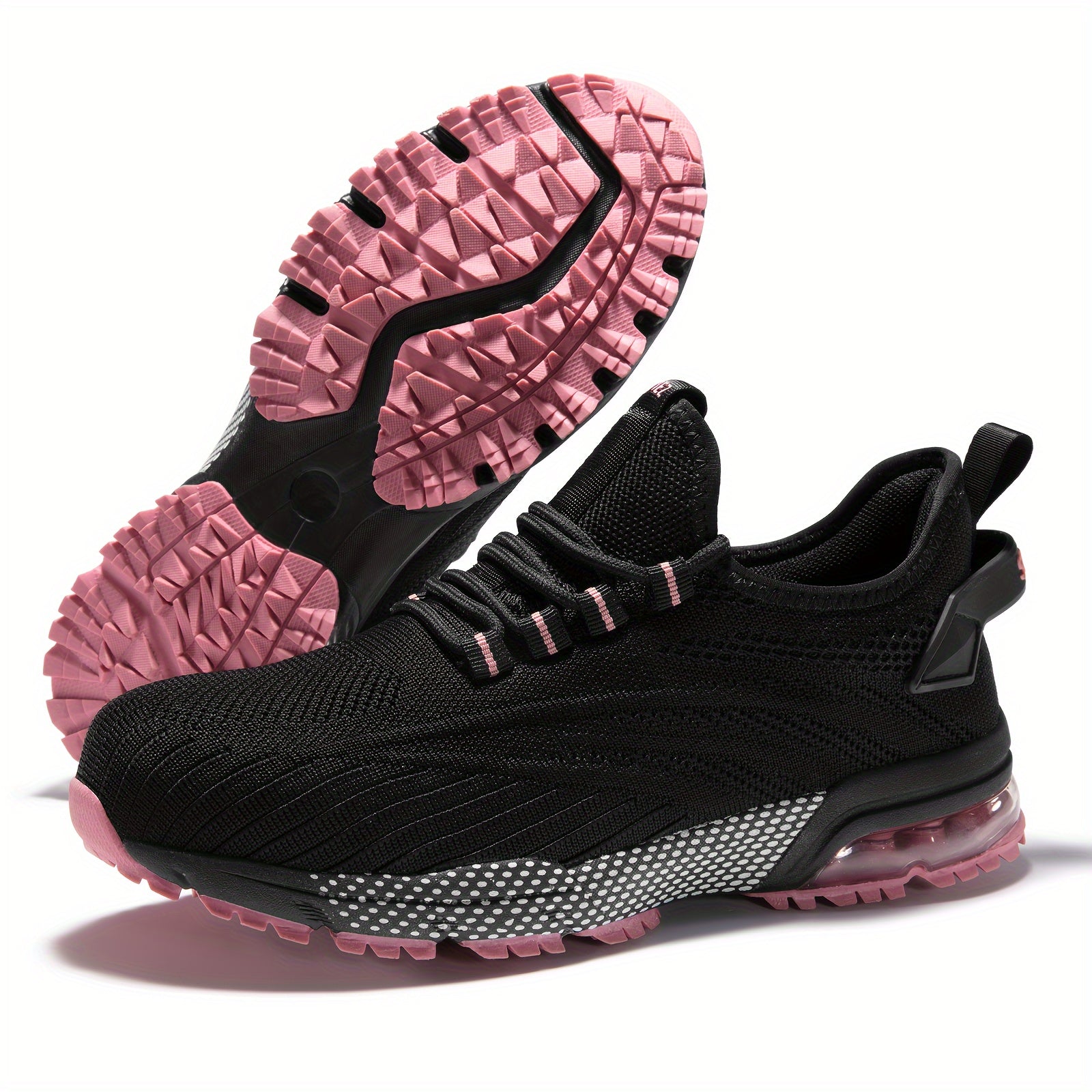 SPIEZ Women's Composite Toe Safety Shoes, Anti-Smash And Puncture-Resistant, Slip-On Breathable Work Sneakers For Women, Work Sneaker Cushioned Air Cushion, Lightweight Fashionable Work Footwear For Daily Wear, Work Sneaker