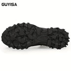 GUYISA Steel Head Men'S Steel Ladle Head Anti Smash, Anti stab, Wear resistant, Comfortable Soft Bottom Four Seasons Professional Safety Shoes